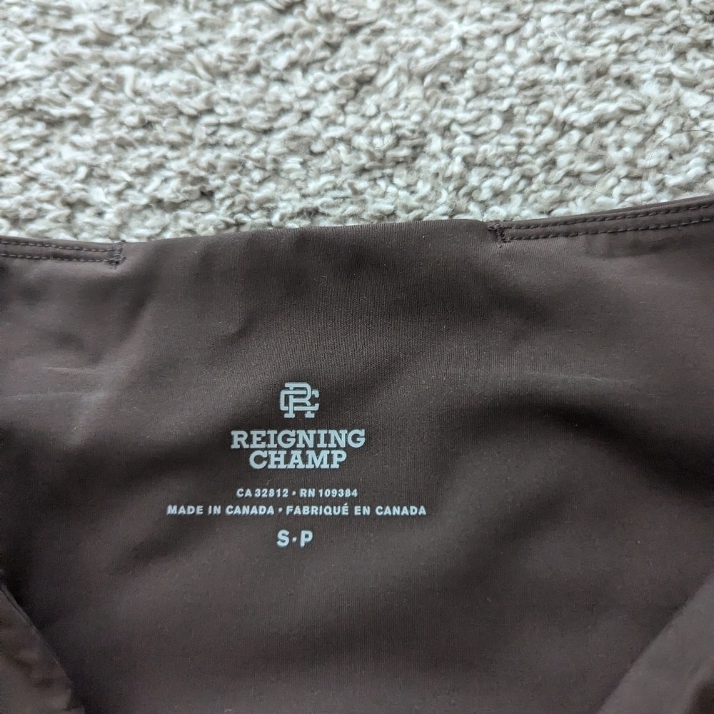 Reigning Champ Biker Shorts Chocolate Brown Athletic Shorts Size S - Picture 2 of 6